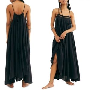 Free People Endless Summer Mancora Maxi Dress Black Size Small